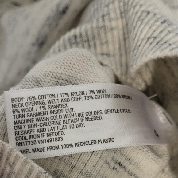 Merona Men's Light Gray V-Neck Pullover Sweatshirt Size Small - Picture 7 of 7